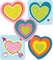 Carson Dellosa | Hearts Mini Colorful Cut-Outs | 3-inch x 3-inch, 36pcs